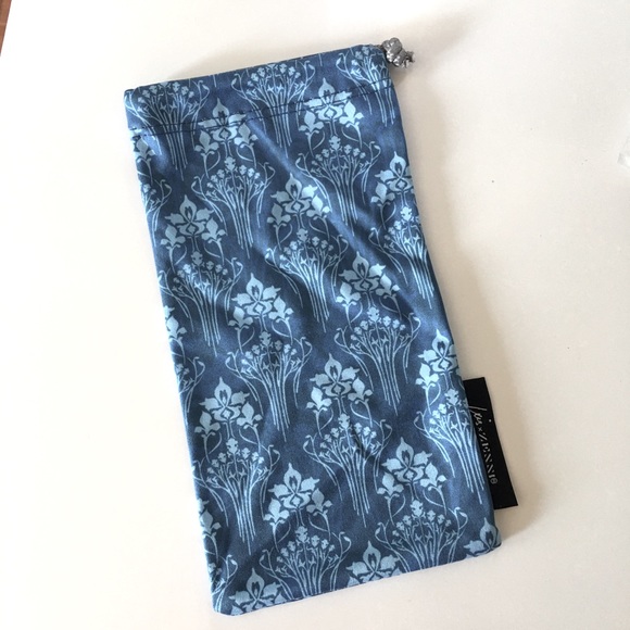 2 Soft Eyeglass Case pouch bag, Iris apfel x Zenni blue flowers, zeelool grey - Picture 2 of 8